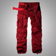 Korean style washing wine red cotton overalls pants
